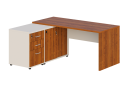 Biurko gabinetowe BEST z kontenerem i szafką 1700/1400/800 - Lewe