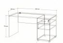 Biurko 120/60 z szufladą i szafką