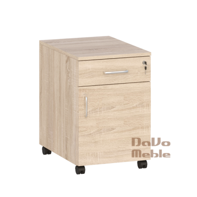 Kontenerek z szufladą i szafką pod biurko - mobilny