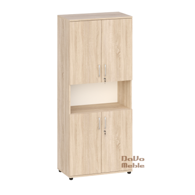 Szafa biurowa 180/90/40 z jedną otwartą półką