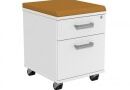 Kontenerek biurowy 2 szuflady, centralny zamek, na kółkach